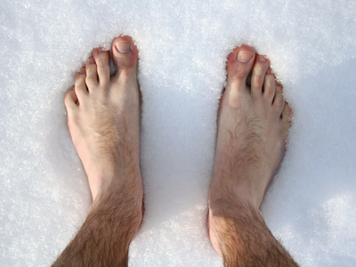 feet in snow